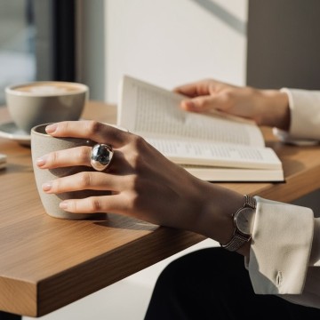 ANEL BUBBLE AÇO INOXIDÁVEL