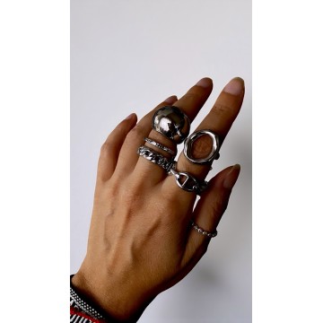 ANEL BUBBLE AÇO INOXIDÁVEL