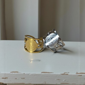 ANEL SÃO BENTO PRATEADO