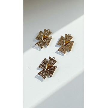 COLAR HEART OF GRACE CROSS – AÇO INOXIDÁVEL