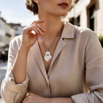 COLAR EM AÇO – ALTA QUALIDADE | CORAÇÃO DE VIANA