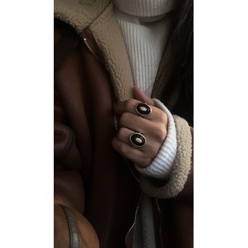 ANEL PROTEÇÃO SUPREMA – ÔNIX E OLHO TURCO DOURADO