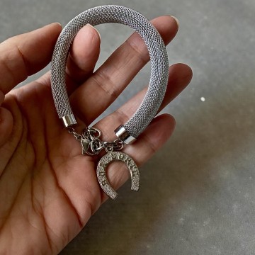 PULSEIRA FERRADURA DA SORTE – AÇO PRATEADO