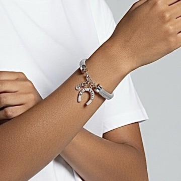 PULSEIRA FERRADURA DA SORTE – AÇO PRATEADO