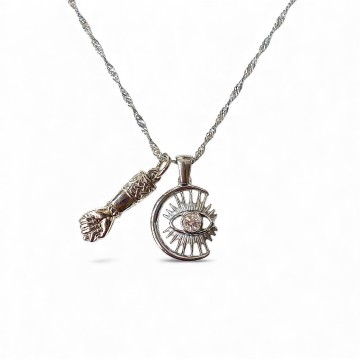 COLAR OLHO TURCO e FIGA - AMULETO DA FORTUNA