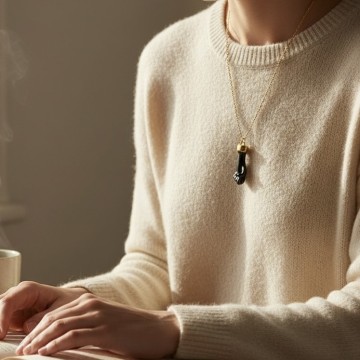 COLAR FIGA PRETA DA SORTE AÇO