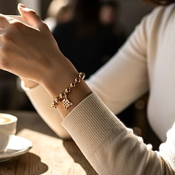 PULSEIRA NÓ DE BRUXA – DOURADA AÇO INOXIDÁVEL