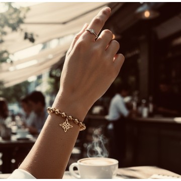 PULSEIRA NÓ DE BRUXA – DOURADA AÇO INOXIDÁVEL