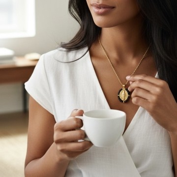 COLAR NOSSA SENHORA DAS GRAÇAS AÇO INOXIDÁVEL