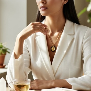 COLAR NOSSA SENHORA DAS GRAÇAS AÇO INOXIDÁVEL