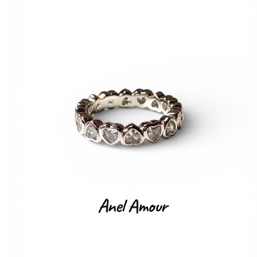 ANEL AMOUR CORAÇÕES ZIRCÓNIAS