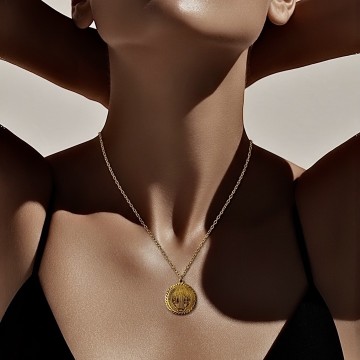 COLAR SÃO BENTO AÇO DOURADO