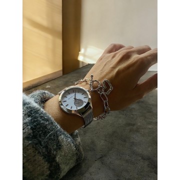 PULSEIRA HEART AÇO PRATEADO