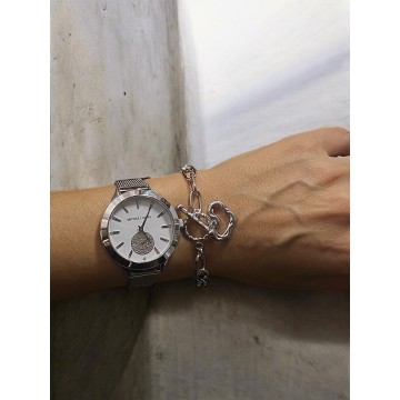 PULSEIRA HEART AÇO PRATEADO