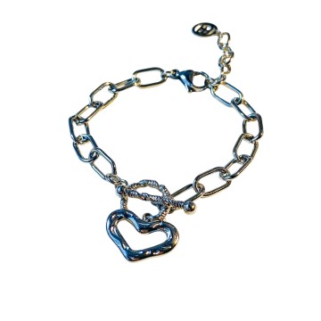 PULSEIRA HEART AÇO PRATEADO