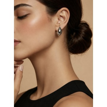 BRINCOS ATHENA AÇO PRATEADO