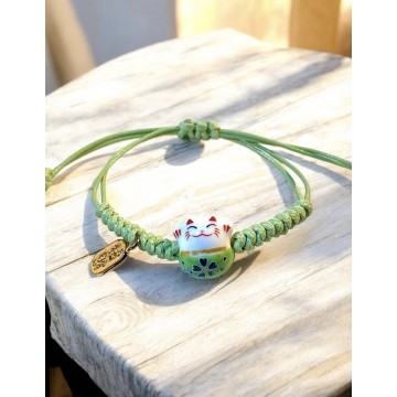 Pulseira Maneki Neko Verde
