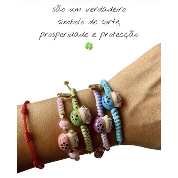 Pulseira Maneki Neko Verde