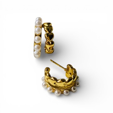 BRINCOS LOLA AÇO DOURADO