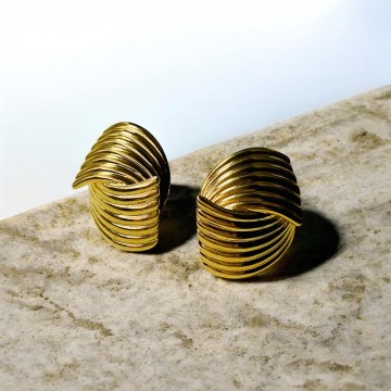 BRINCOS CLAIRE AÇO DOURADO