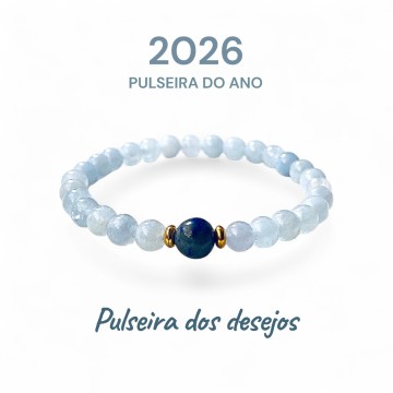 PULSEIRA 2026 – PULSEIRA DOS DESEJOS – ÁGUA MARINHA E LÁPIS LAZULI