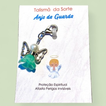 PORTA CHAVES TALISMÃ ANJO DA GUARDA