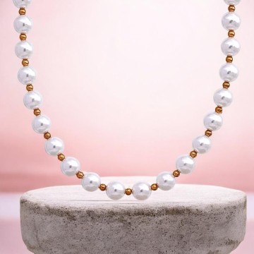 COLAR PEARL AÇO INOXIDÁVEL