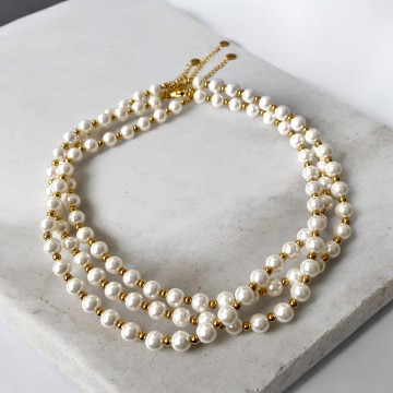 COLAR PEARL AÇO INOXIDÁVEL