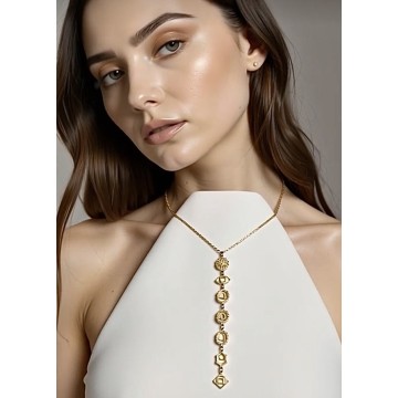 COLAR SETE CHAKRAS DOURADO