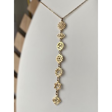 COLAR SETE CHAKRAS DOURADO