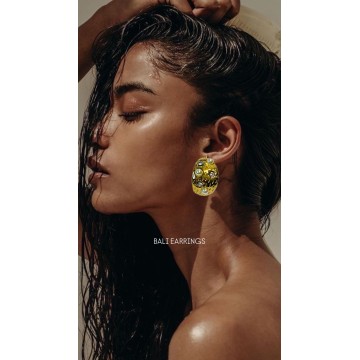 BRINCOS BALI AÇO DOURADO