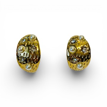 BRINCOS BALI AÇO DOURADO