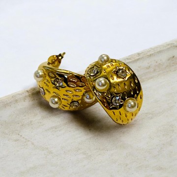 BRINCOS BALI AÇO DOURADO