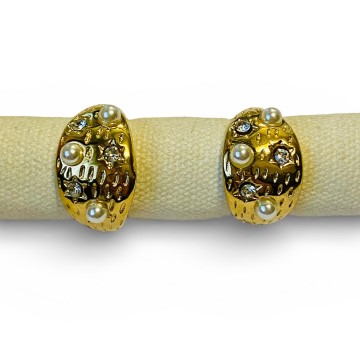 BRINCOS BALI AÇO DOURADO