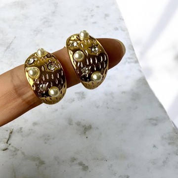 BRINCOS BALI AÇO DOURADO