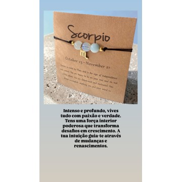 ESCORPIÃO – TRANSFORMAÇÃO E PODER A pulseira de Escorpião