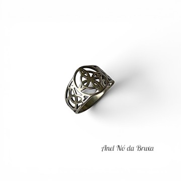 ANEL NÓ DA BRUXA AÇO PRATEADO