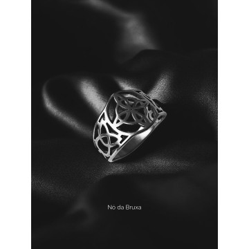 ANEL NÓ DA BRUXA AÇO PRATEADO