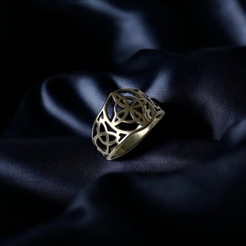 ANEL NÓ DA BRUXA AÇO PRATEADO