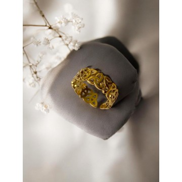 ANEL NÓ DA BRUXA DOURADO AJUSTÁVEL