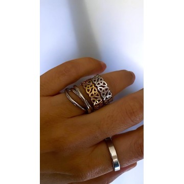 ANEL NÓ DA BRUXA DOURADO AJUSTÁVEL