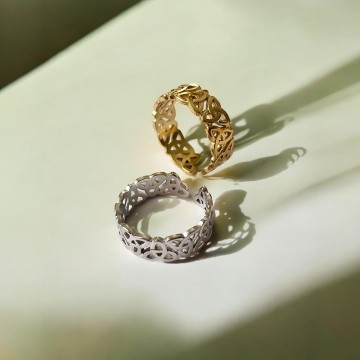 ANEL NÓ DA BRUXA DOURADO AJUSTÁVEL