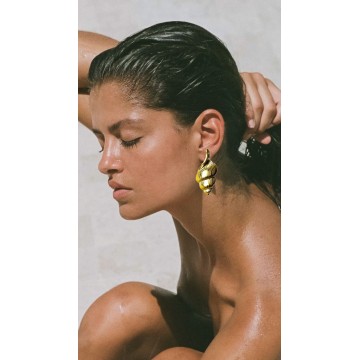 BRINCOS SHELL DIVINE – AÇO DOURADO ULTRA LEVES