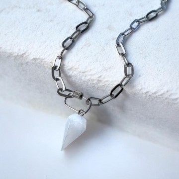 COLAR SELENITE – A PEDRA DA LUZ E DA PUREZA