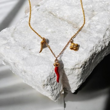 COLAR TRIPLO PODER – PROTEÇÃO, SORTE E ENERGIA