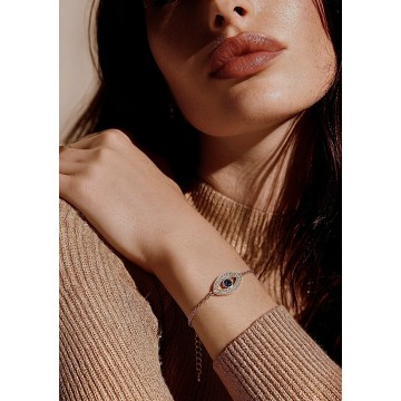 PULSEIRA OLHO TURCO AÇO DOURADA
