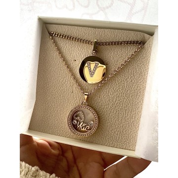 COLAR MÃE – MEDALHÃO COM PENDENTES