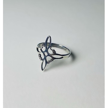 ANEL NÓ DA BRUXA AÇO PRATEADO