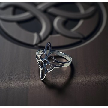 ANEL NÓ DA BRUXA AÇO PRATEADO