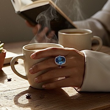 ANEL BLUE SKY BANHO DE PRATA